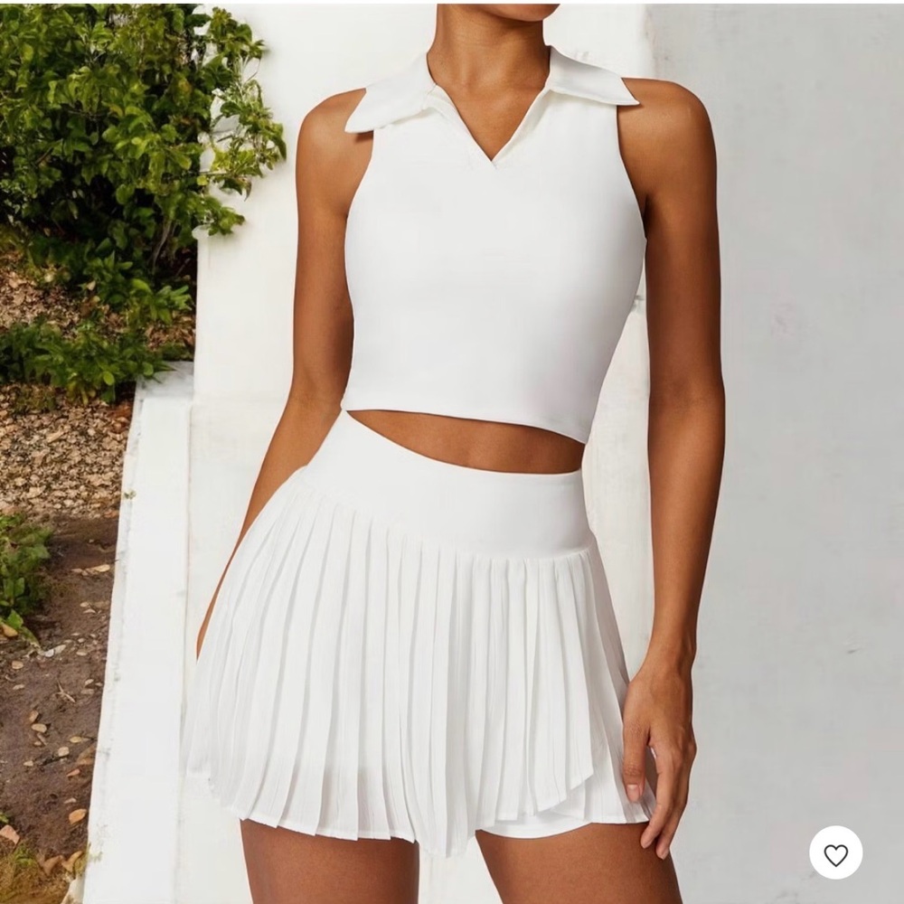 White tennis skirt set - Picture 2 of 3